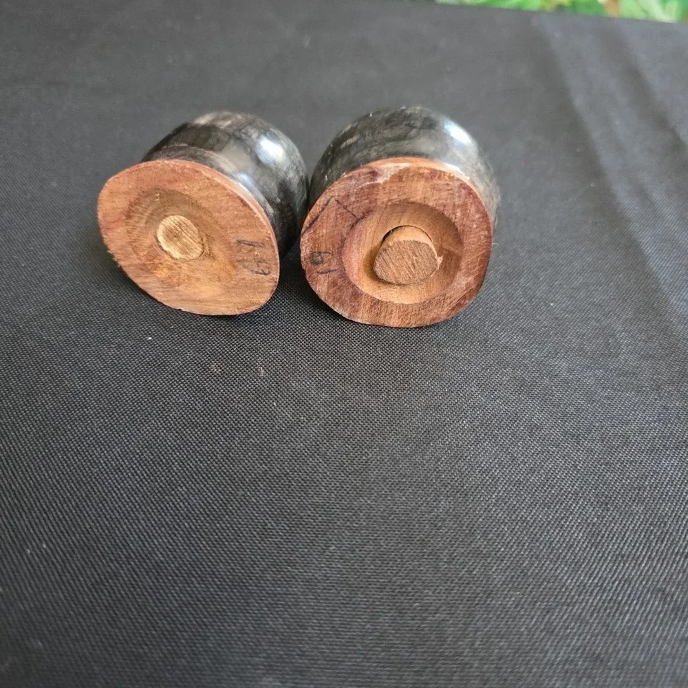 Wood & Bone Salt Pepper Shakers